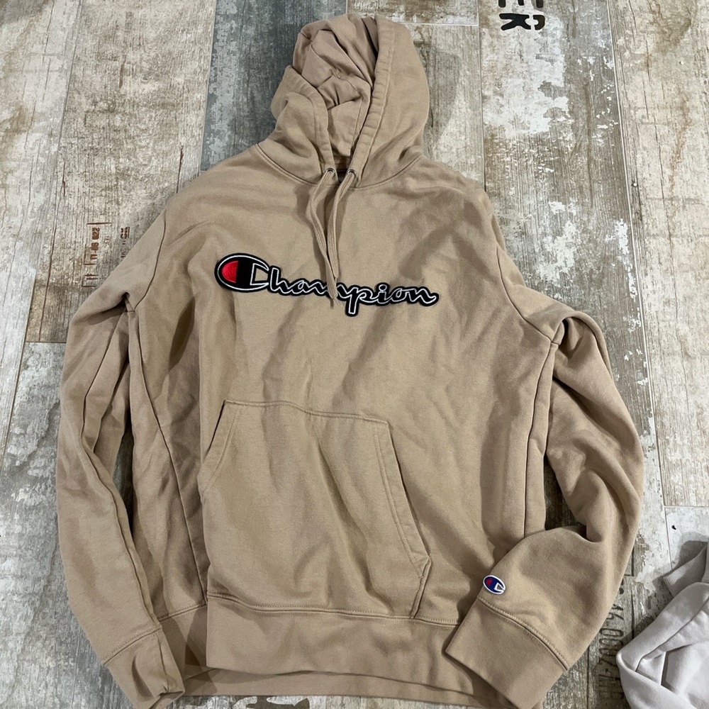 Beige Champion Tan Hoodie